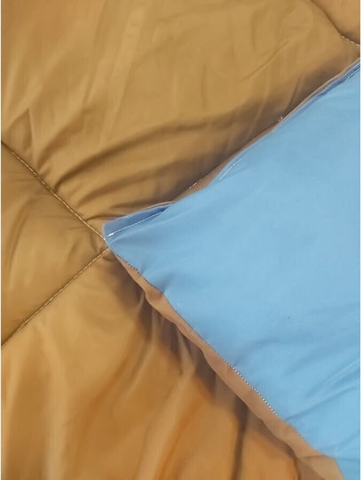 Mardim Пухено Единично 160x240бр Mustard-blue