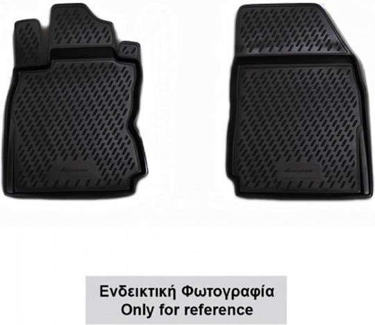 Novline Front Mats 2pcs Tray Type for Volkswagen Caddy 10/2007-2014 Black