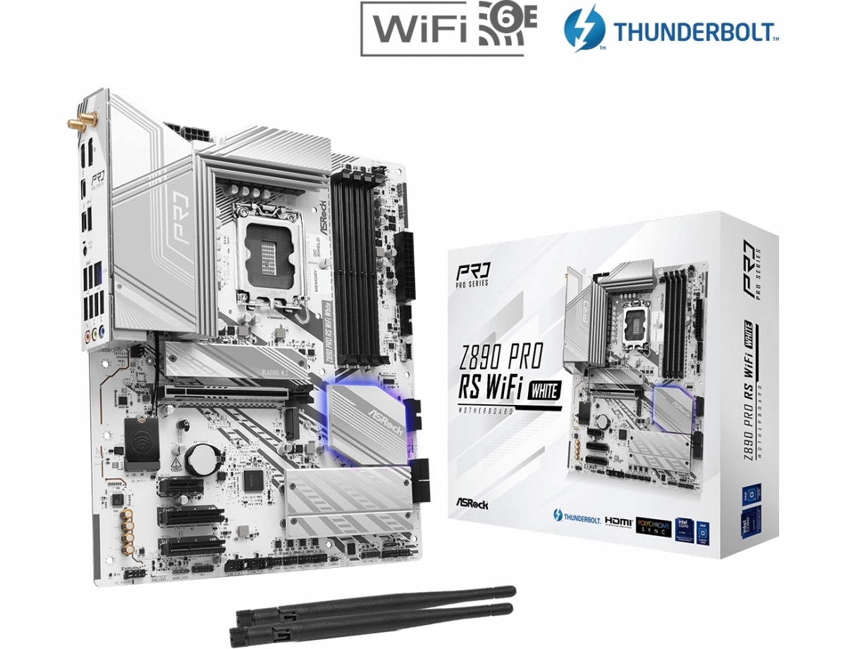 ASRock Z890 Pro RS WiFi White Motherboard ATX με Intel 1851 Socket
