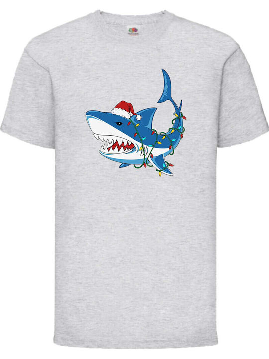Kid T-shirt Tralala Christmas Shark Grey