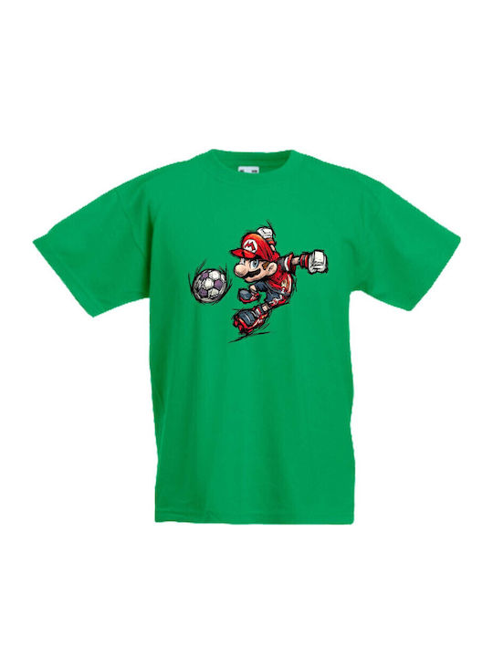 Детска тениска Tralala Super Mario Футбол Зелена