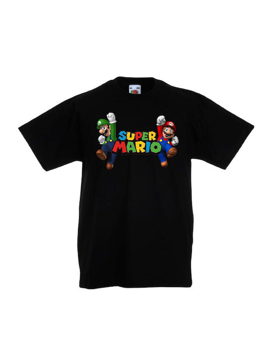 Kid T-shirt Tralala Super Mario Luigi Black