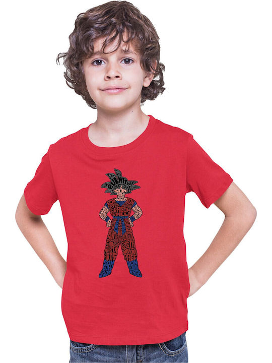 Kinder T-Shirt Dragon Ball Z Tralala Goku 04 Rot