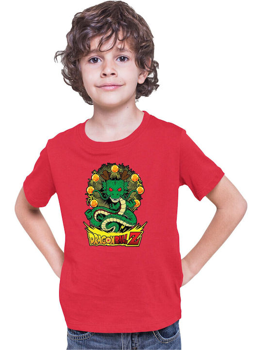 Tricou Copii Dragon Ball Z Tralala Shenron 03 Roșu