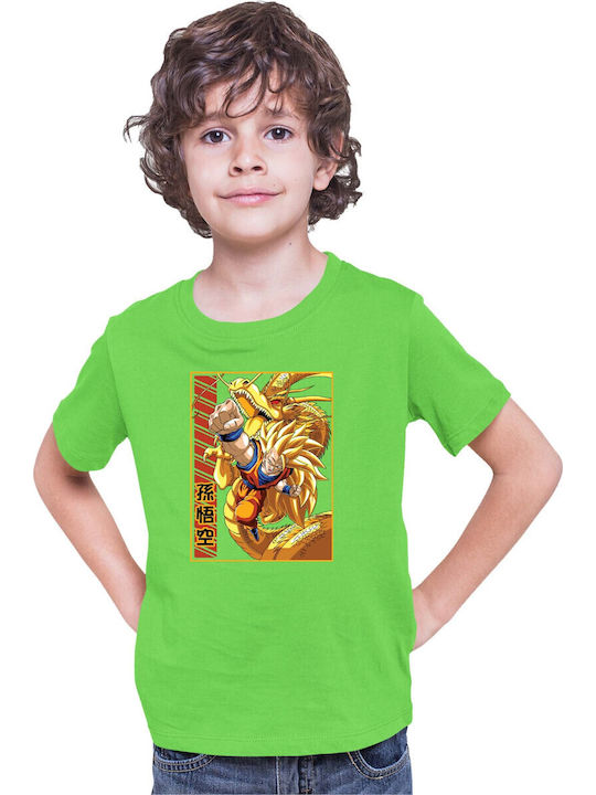 Kid T-shirt Dragon Ball Z Tralala Goku Ssj 01 Lime