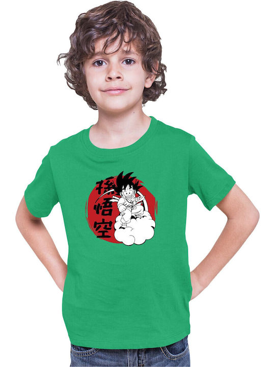 Kid T-shirt Dragon Ball Z Tralala Goku 03 Green