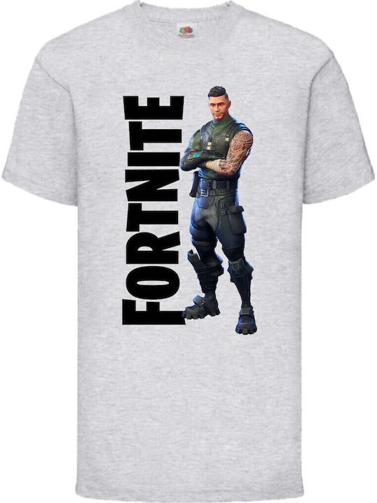 Детска тениска Epic Games Tralala Battle Royale Fortnite Squad Leader сива