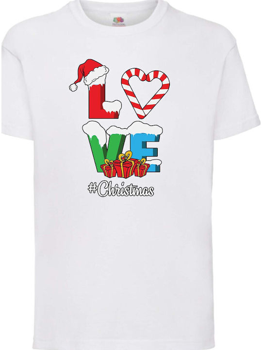 Детска тениска Tralala Love Christmas Бяла