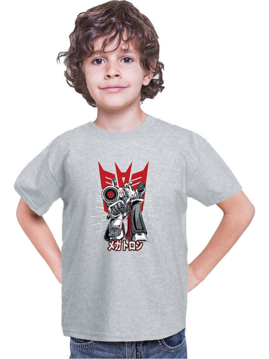 Kid T-shirt Japan Anime Manga Tralala Transformers Megatron Grey