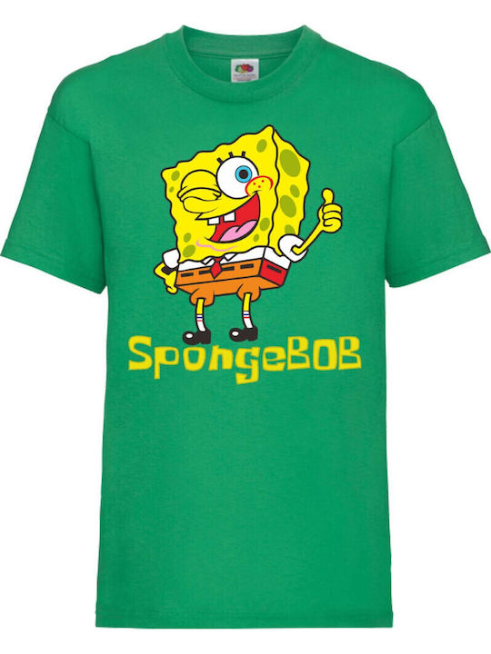 Детска тениска Tralala Spongebob 2 зелена