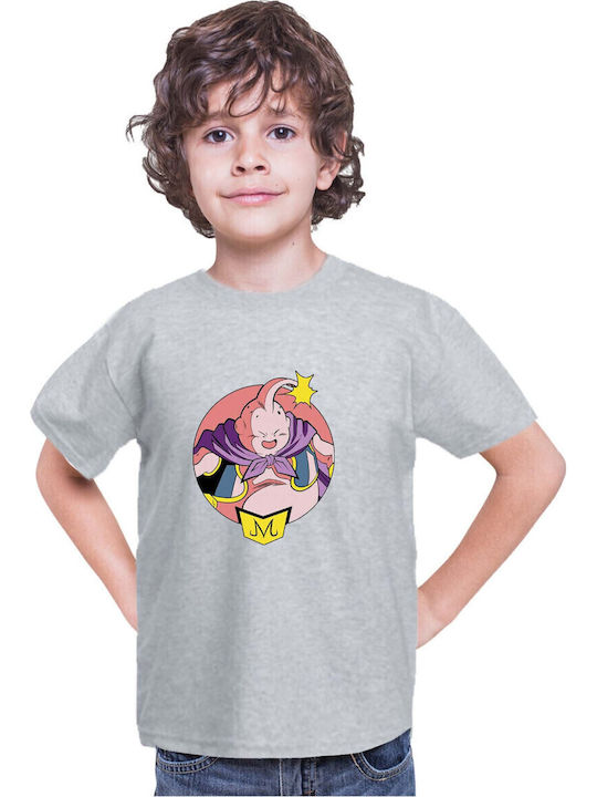 Детска тениска Dragon Ball Z Tralala Majin Buu 02 Сива