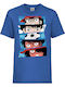 Kinder T-Shirt Tralala Captain Tsubasa 02 Japan Animation Blau