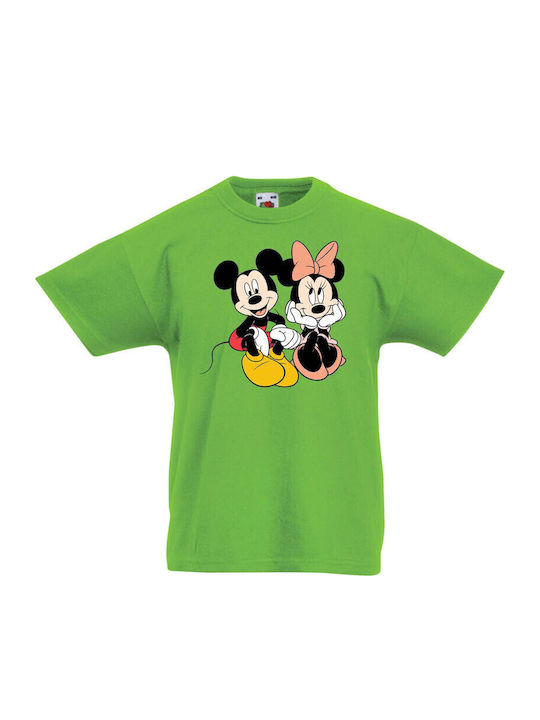 Kid T-shirt Minnie Mouse Mickey Mouse Disney Tralala Mickey Minnie 5 Lime