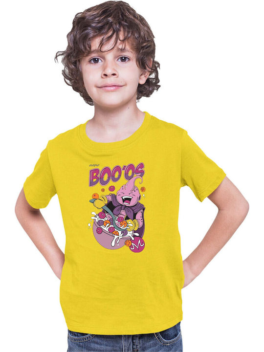 Kinder T-Shirt Dragon Ball Z Tralala Majin Buu 03 Gelb