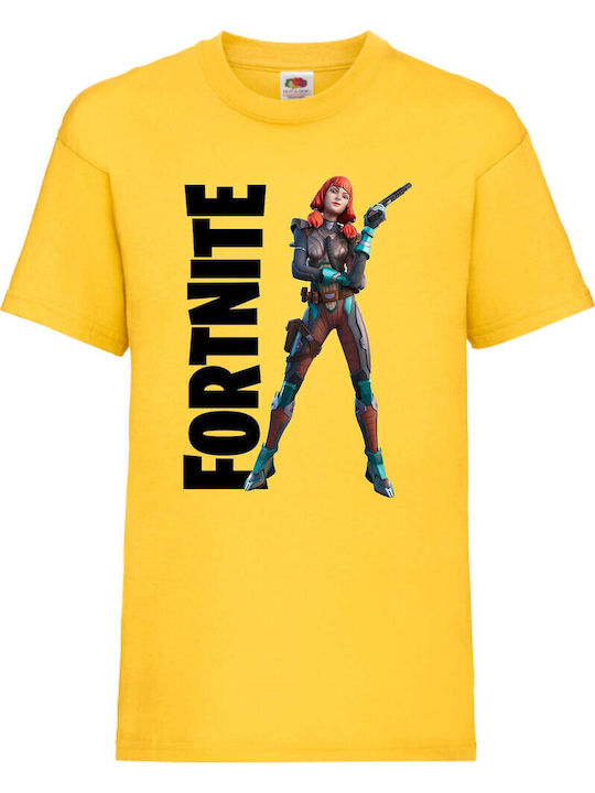 Tricou Copii Epic Games Tralala Battle Royal Fortnite Imagined 1 Galben