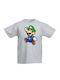 Kinder T-Shirt Tralala Super Mario Luigi Mario Paper Grau