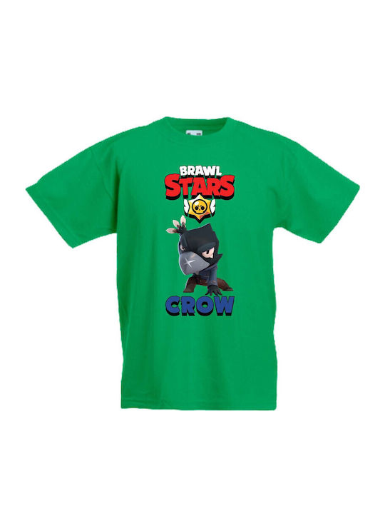 Детска тениска Tralala Brawl Stars Crow 4 зелена