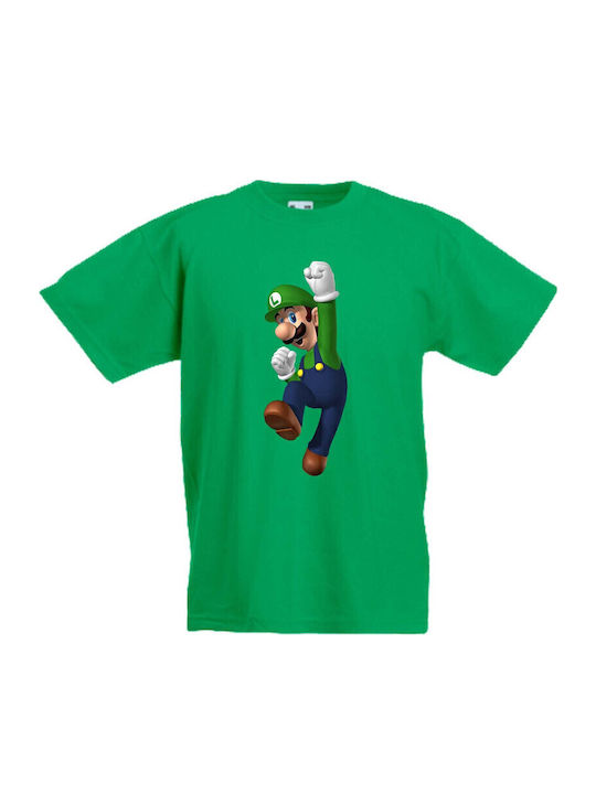 Kinder T-Shirt Tralala Super Mario Luigi Grün