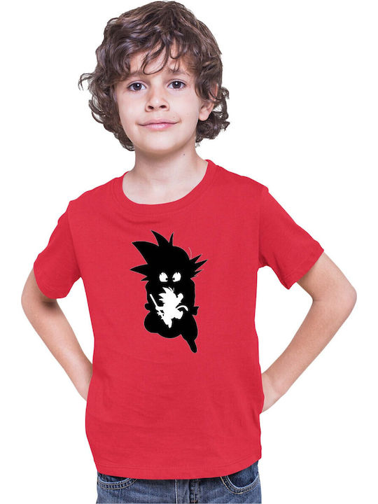 Tricou Copii Dragon Ball Z Tralala Goku Kid Kame Roșu