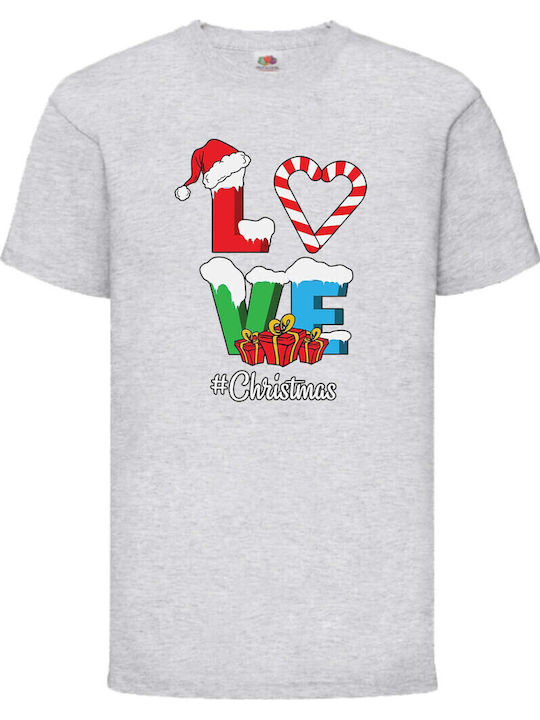 Детска тениска Tralala Love Christmas сива