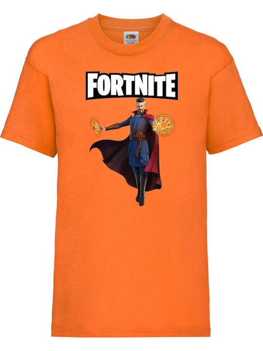 Детска тениска Epic Games Tralala Battle Royale Fortnite Dr Strange Оранжева