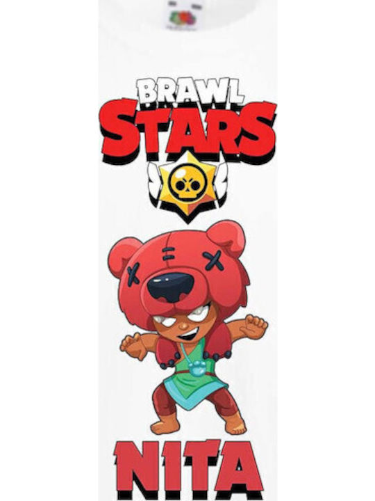 Детска тениска Tralala Brawl Stars Nita 1 Бяла