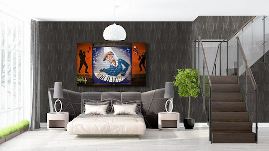 Straßenkunst Jazzmusiker Gemälde 100x70