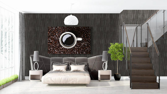 Πίνακας Coffee Beans Coffee Cup Κόκκοι Καφέ Φλιτζάνι Καφέ 120x80