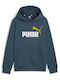 Fleece Kids Sweatshirt with Hood and Pockets Petrol Essentials+ 2
