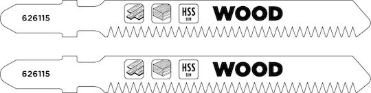 KWB 626115 Jig Saw Blades for Wood 83mm 2 Pieces