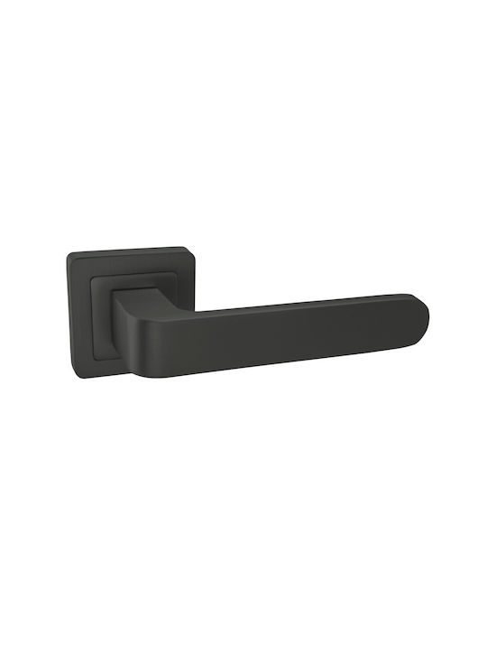 Perfect Hebel Mittlere Tür mit Rosette Paar Black Checkmate