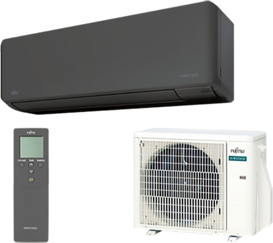 Fujitsu Series KM ASEH Air Conditioner Inverter 14000 BTU A++/A++ with WiFi and Apple Catechin Filter Black