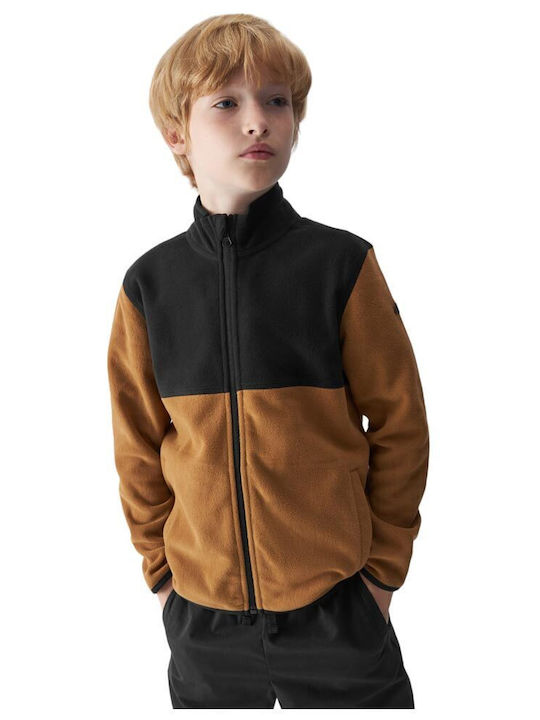 4F Kids Cardigan Fleece Brown