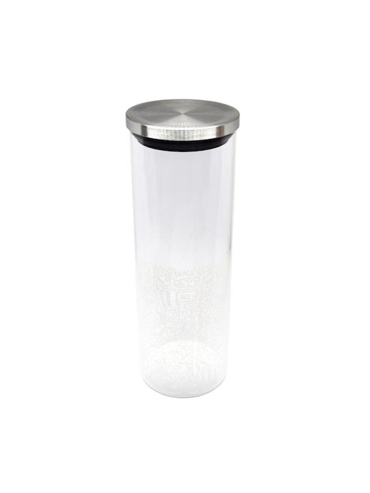 Borcan de Sticlă Borosilicat pentru Zahăr Cafea Ceai Condimente cu Capac Ermetic 1.9l