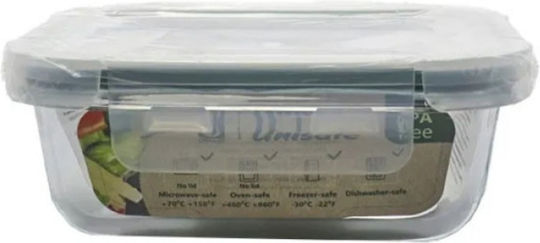 Uniglass Transparent Lunch Box 640ml