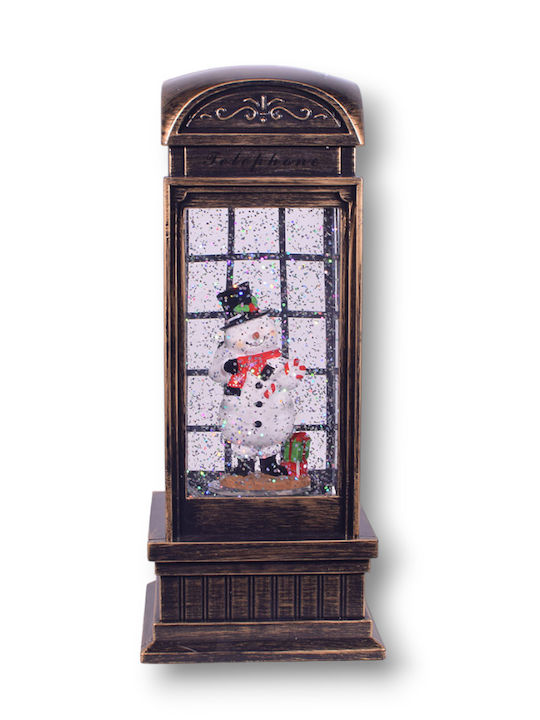 Christmas Decorative Telephone Booth with Gifts 10.5x10.5x25cm