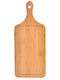 Bamboo Wooden Serving Platter with Handle for Food Appetizers and Pizza 40 x 16 cm Brown