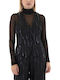 Women's Blouse Sleeveless with V Neckline Black