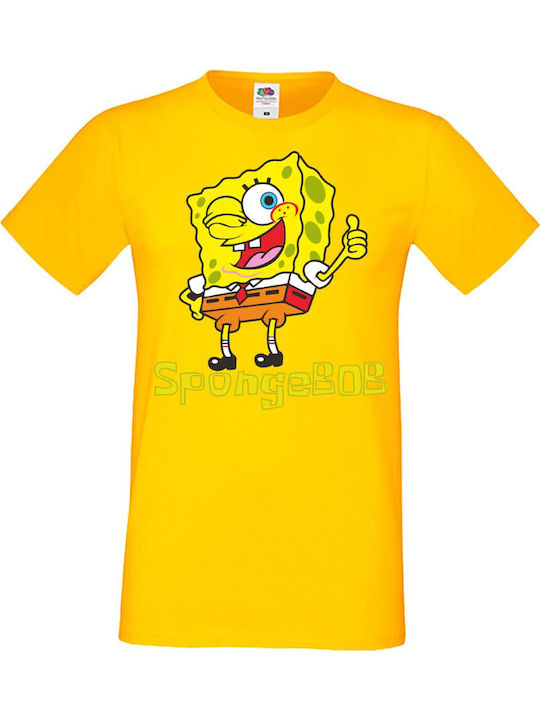 Men's Spongebob Squarepants T-shirt Yellow Men's Spongebob Squarepants T-shirt Yellow