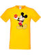 Tricou pentru bărbați Mickey Mouse Minnie Mouse Disney Suzuki Galben