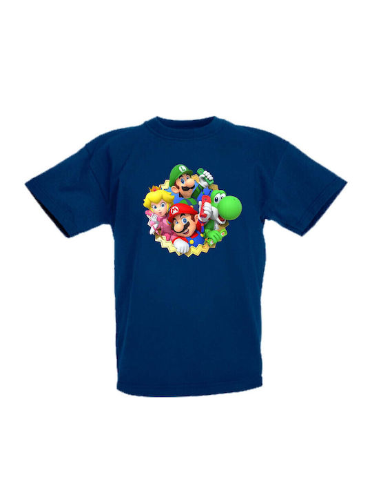 Детска тениска Tralala Super Mario 14 тъмносиня