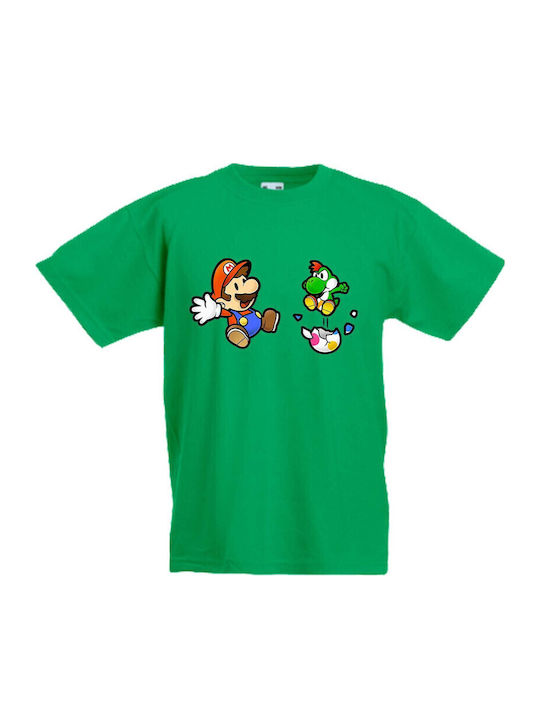 Kinder T-Shirt Tralala Super Mario 9 Grün