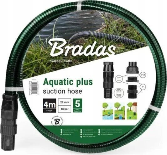 Aquatic Plus Saugschlauch-Set 4 m Schwarz