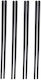 Set 4 Pairs Premium Puff Fiberglass Sushi Chopsticks 24 Cm Black