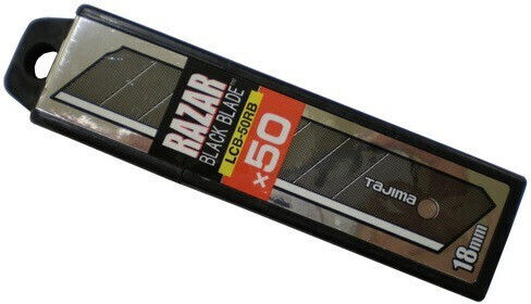 Razar Black 18mm Blades Dispenser Card 50pcs