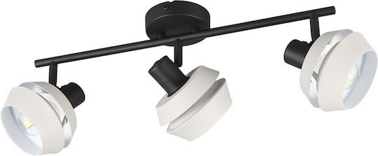 Trio Lighting Τριπλό Σποτ με Ντουί E14 σε Γκρι Χρώμα