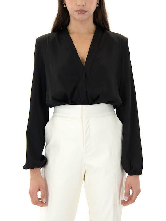 MY T Long Sleeve Bodysuit Black