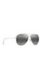 Maui Jim Unisex Sunglasses with Gold Metal Frame and Gray Lens XL674-16A