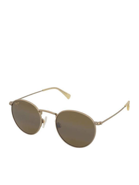 Maui Jim Unisex Sunglasses with Gold Metal Fram...
