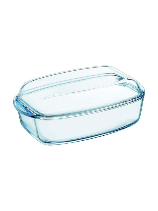 Glass Food Container Lid 6.5L Rectangular Essentials